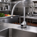 Thumbnail image #2 for ChekPoint Low-Lead Touchless Deck-Mount Rigid Gooseneck Electronic Sensor Faucet with Thermostatic Mixing Valve, 1.0 GPM, Chrome-Plated Brass
