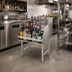 Thumbnail image #3 for Advance Tabco Special Value Series Freestanding 5-Step Stainless Steel Liquor Bottle Display Unit with 4-Inch Backsplash, 30-Bottle Capacity