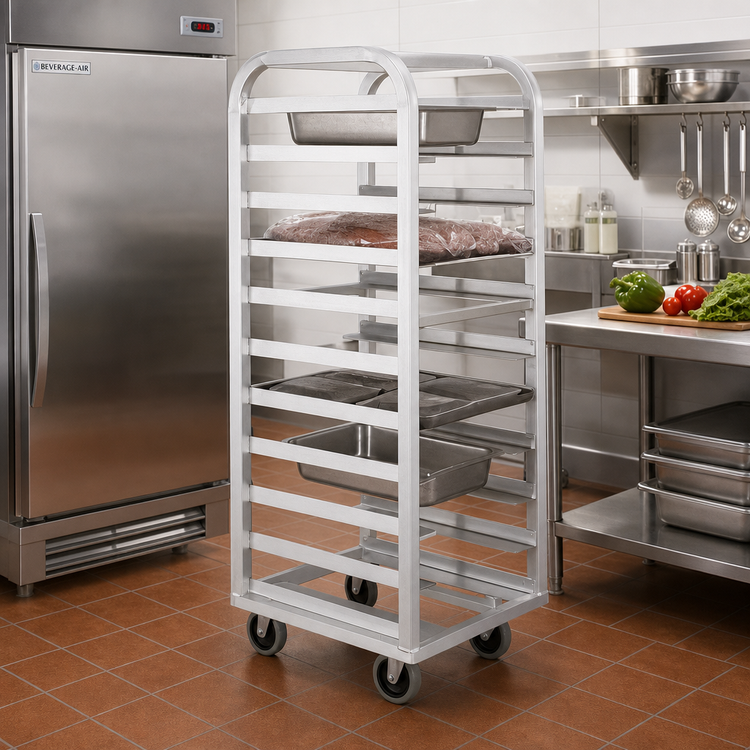 Product image #2 for Lifetime Series Universal Roll-In Refrigerator Rack, Aluminum, 21.5 x 26 x 64 Inches