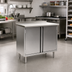 Thumbnail image #2 for Spec-Master Stainless Steel Cabinet Base Work Table with Hinged Doors, 36 x 24 Inches