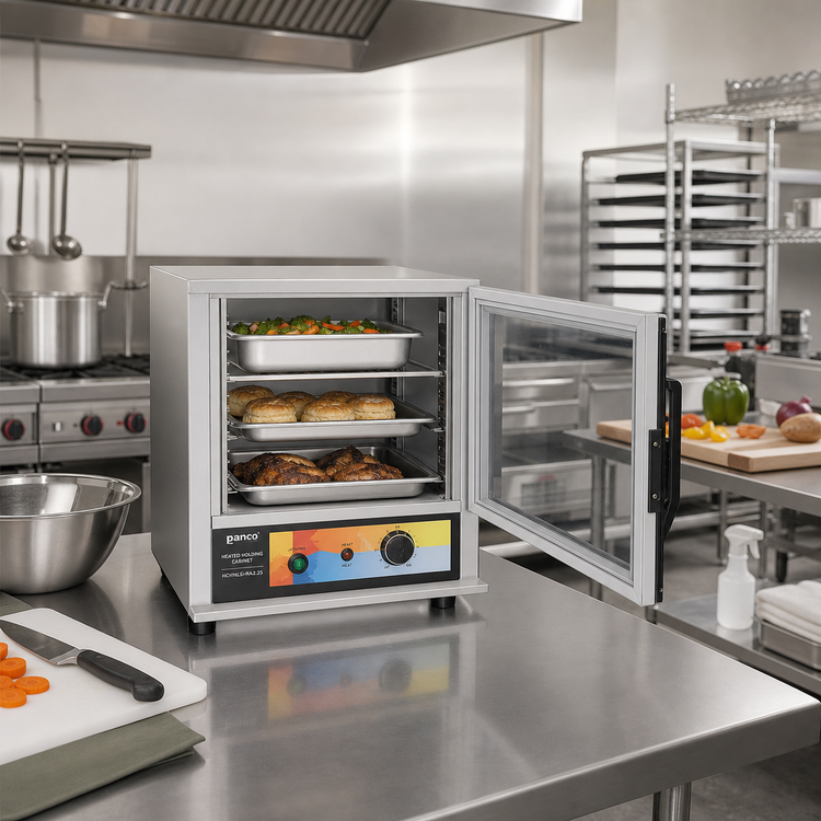 Product image #2 for Panco HCHNLSI-RA2.25 Half-Size Narrow Heated Holding Cabinet with Clear Polycarbonate Door