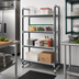 Thumbnail image #2 for Cambro Camshelving Elements XTRA 4-Tier Solid Stationary Starter Unit, 18 x 30 x 72 Inches, Speckled Gray