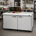 Thumbnail image #2 for Turbo Air PRO Series 60-Inch Two-Section Sandwich/Salad Prep Table with Flat Lid, 2 Doors, 8-Pan Top, Rear-Mount Self-Contained Refrigeration