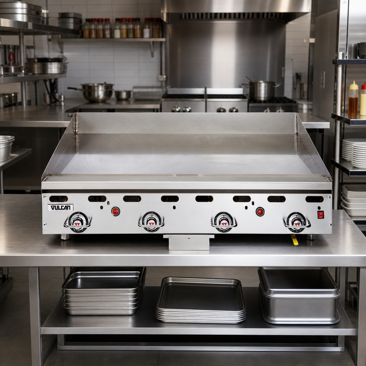 Product image #3 for Vulcan 924RX Heavy Duty Low-Profile Countertop Gas Griddle with 24-Inch x 24-Inch Cooking Surface