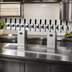 Thumbnail image #2 for Perlick Extra High 12-Faucet Countertop Glycol-Cooled Bridge Tee Draft Beer Tower, Polished Chrome