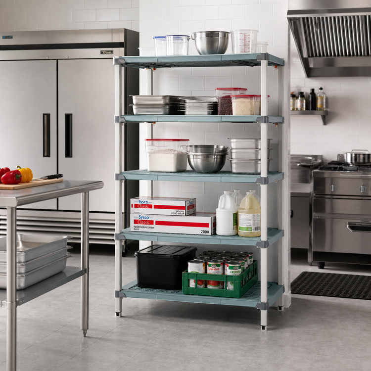 Product image #2 for MetroMax i 4-Shelf Starter Polymer Shelving Unit, 30W x 24D x 63H