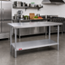 Thumbnail image #2 for Duke Stainless Steel Work Table with Undershelf and Posts, 48 x 36 x 36 Inches