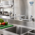 Thumbnail image #2 for T&S Brass B-0266 Commercial Backsplash-Mounted Swivel Base Faucet with 15 Inch Double Joint Swing Nozzle
