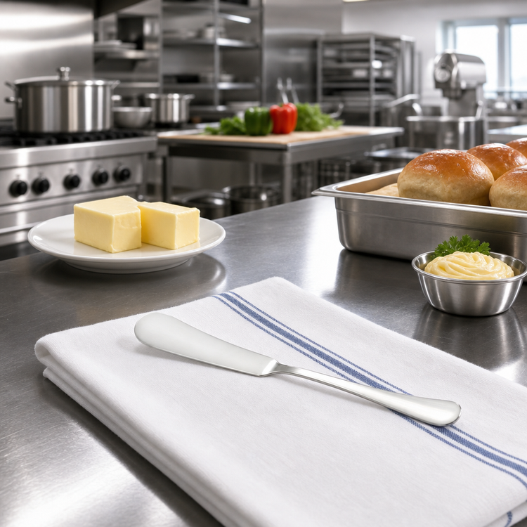 Product image #3 for Stanford 6-5/8 Inch Butter Spreader, 18/8 Stainless Steel, Extra Heavy Weight, Mirror Finish