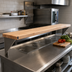 Thumbnail image #2 for Eagle Group Hardwood Cutting Board for HT4 Hot Food Table, 63-1/2 Inch x 8 Inch x 1-1/4 Inch, Stationary Brackets
