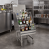 Thumbnail image #2 for Steel Works Stainless SWLDR-1818 Freestanding 5-Step Underbar Raised Liquor Bottle Display Unit