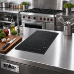 Thumbnail image #3 for Summit Commercial CRH2BT30115 2-Burner Drop-In Radiant Electric Cooktop with Black Ceramic Glass Surface and Digital Touch Controls