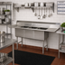 Thumbnail image #2 for Advance Tabco 3-Compartment Fabricated Sink with Dual 24-Inch Drainboards, 18 x 18 x 14-Inch Bowls, 16-Gauge 304 Stainless Steel