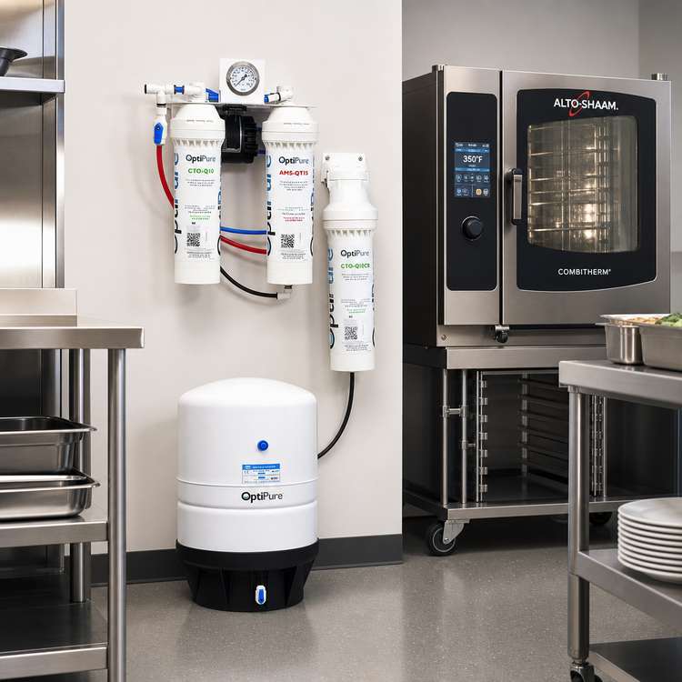 Product image #2 for Alto-Shaam 10-Gallon Non-Electric Wall-Mounted Reverse Osmosis System for Combitherm Ovens with Remote Storage Tank, 175 GPD