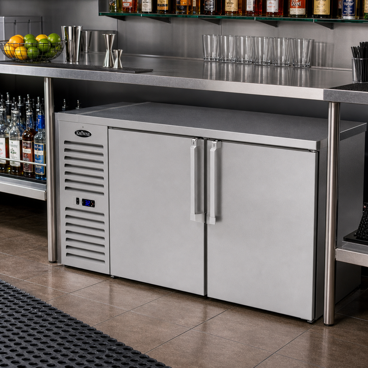 Product image #2 for Krowne 60-Inch Two-Section Low-Profile Refrigerated Back Bar Cooler
