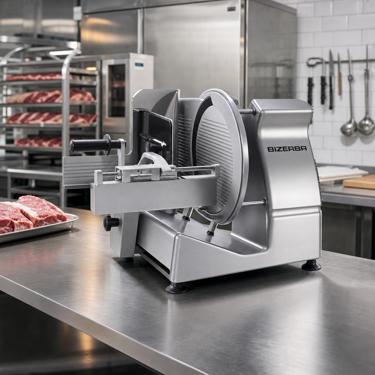Product image #2 for Bizerba VSV Manual Vertical Boneless Fresh Meat Slicer with 13.8-Inch Chromium-Plated Blade