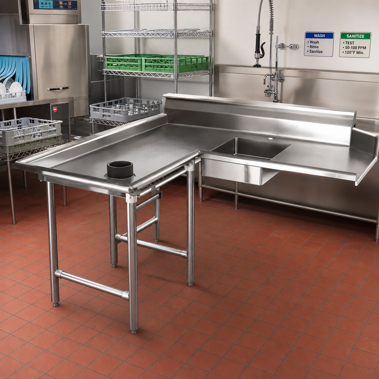 Product image #2 for Eagle Group Left-Hand Island Soiled Dishtable, 60-Inch, 16/430 Stainless Steel