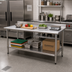 Thumbnail image #2 for BlendPort Deluxe Series Stainless Steel Work Table with Backsplash and Undershelf, 60W x 30D