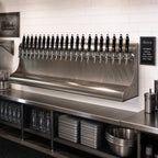 Thumbnail image #2 for Perlick Corporation 4076DN22 22-Faucet Modular Wall-Mount Glycol-Cooled Stainless Steel Draft Beer Dispensing Tower