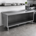 Thumbnail image #2 for Eagle Spec-Master Stainless Steel Underbar Work Table with Open Front Cabinet Base, 96 x 24 Inches
