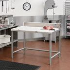 Thumbnail image #2 for Eagle Group BT3036S 36 x 30-Inch Poly Top Boning Table with Removable Poly Board, Stainless Steel Base, 4-Inch Backsplash
