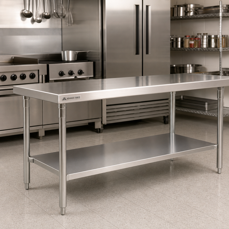 Product image #2 for Advance Tabco K-493 300 Series Stainless Steel Welded Leg Assembly with Metal Bullet Feet
