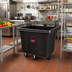Thumbnail image #2 for Mobile Open-Top Cube Truck, 20 Cu. Ft., 600 lb. Capacity, Black