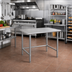 Thumbnail image #2 for Eagle Deluxe Series 30 Inch x 24 Inch Stainless Steel Flat Top Work Table with Tubular Base