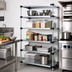 Thumbnail image #2 for Quantum Stationary Solid Shelving Starter Kit, 30 x 21 x 63 Inches, 5 Solid Shelves