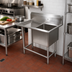Thumbnail image #2 for John Boos Pro-Bowl Floor Model 1-Compartment Stainless Steel Sink with Left Drainboard, 30