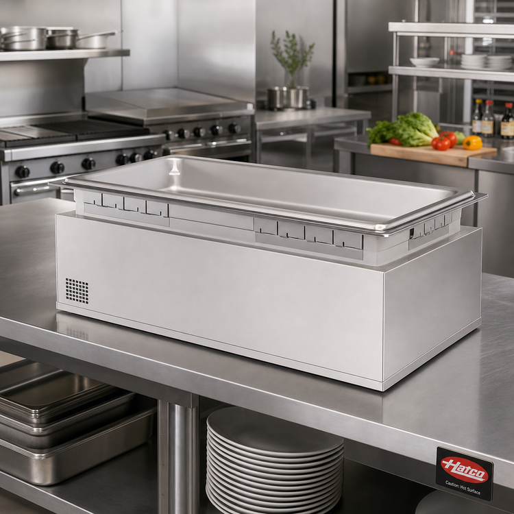 Product image #2 for Hatco Drop-In Rectangular Heated Well with Drain, Full-Size Pan, Insulated Stainless Steel