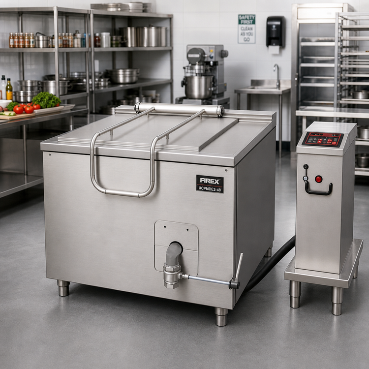 Product image #2 for Firex Multicooker UCPMDE2-48 Double Basin Electric Multicooker, 48 Gallon Capacity Per Basin