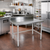 Thumbnail image #2 for Stallion 48-Inch x 30-Inch 16-Gauge 300 Series Stainless Steel Work Table with 5-Inch Backsplash