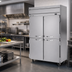 Thumbnail image #2 for Beverage-Air Horizon Series Two-Section Reach-In Freezer with Four Half Solid Doors, Top-Mount Self-Contained Refrigeration, 45.2 Cu. Ft.