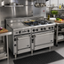 Thumbnail image #2 for Bistro 60-Inch Gas Restaurant Range with 10 Open Burners, Standard Oven and Cabinet Base