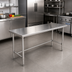 Thumbnail image #2 for Sapphire Manufacturing 48-Inch x 14-Inch 18-Gauge Stainless Steel Work Table with Open Base and Adjustable Feet