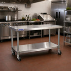 Thumbnail image #2 for Imperial (Middleby) IABAT-60 60-Inch Stainless Steel Equipment Stand with Open Base and Undershelf