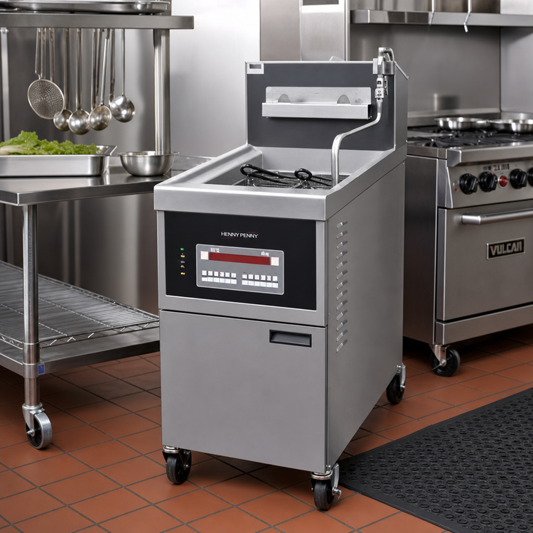 Product image #2 for Henny Penny OFG-341 Gas Open Fryer with Built-In Filter System, 1 Well, 90 lb Fat Capacity