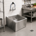 Thumbnail image #2 for John Boos Floor-Mounted Stainless Steel Mop Sink with 20 x 16 x 6 Inch Compartment