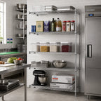 Thumbnail image #2 for Metro Super Erecta 5AN467BR 5-Shelf Add-On Wire Shelving Unit, 60W x 21D x 74H, Zinc Finish