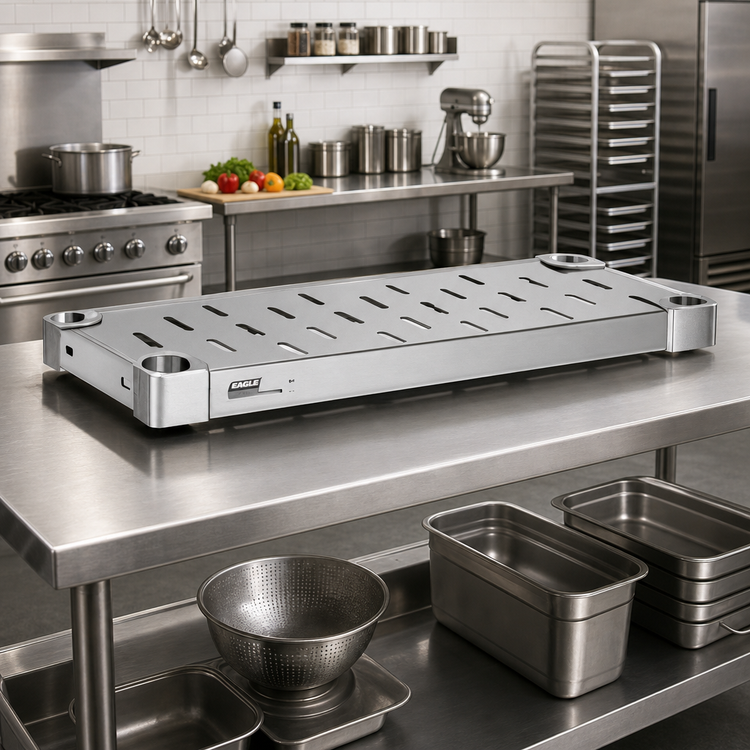 Product image #3 for Eagle Group Quik-Set 54 x 24 Inch Louvered Stainless Steel Shelf