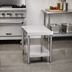 Thumbnail image #2 for Jade Range ST-24 24-Inch Stainless Steel Equipment Stand with Open Base and Bottom Shelf