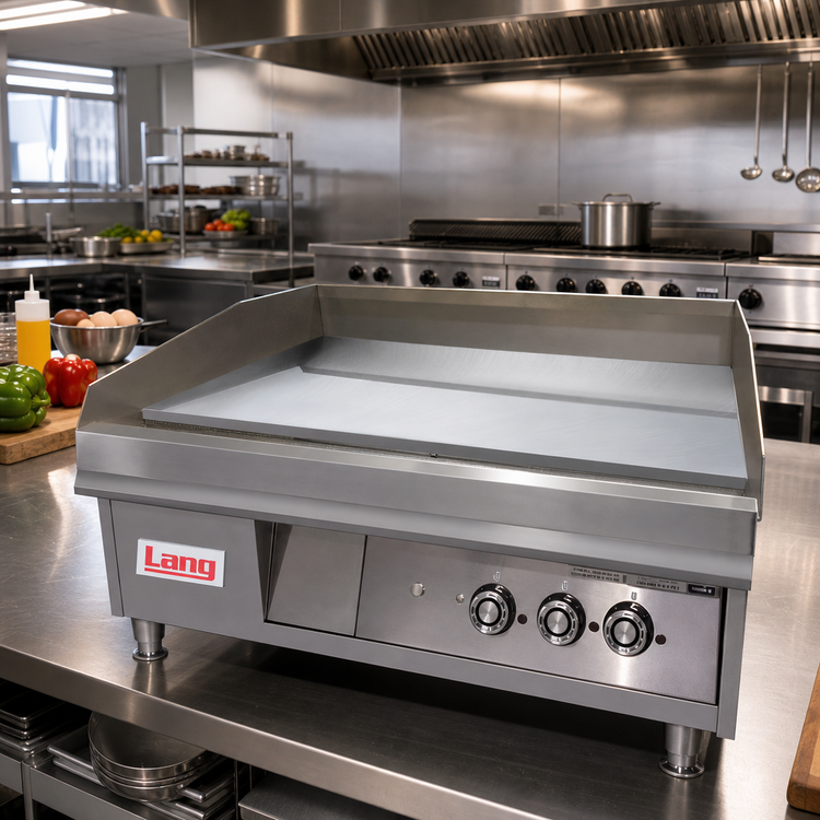 Product image #3 for Lang LG Series Heavy-Duty 72-Inch Electric Countertop Griddle, Chrome Plate, Snap-Action Thermostat