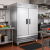 Thumbnail image #2 for Aurora 54-Inch Wide Two-Section Reach-In Freezer with Solid Hinged Doors, 41.3 Cu. Ft., Stainless Steel, Bottom-Mounted Self-Contained Refrigeration