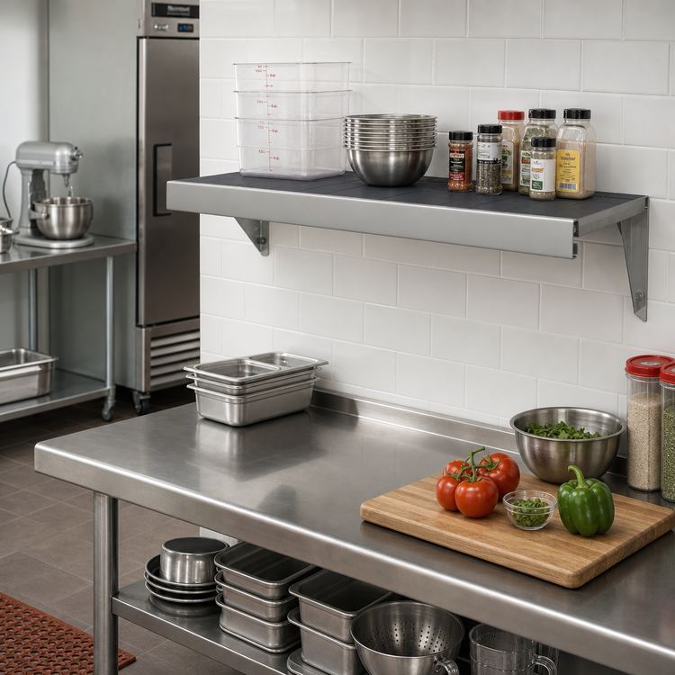 Product image #2 for Fermostock 52-Inch x 22-Inch Solid Horizontal Polymer Shelf