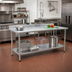 Thumbnail image #2 for Eagle BlendPort Deluxe Series Stainless Steel Work Table with Backsplash and Undershelf, 72 x 24 Inches