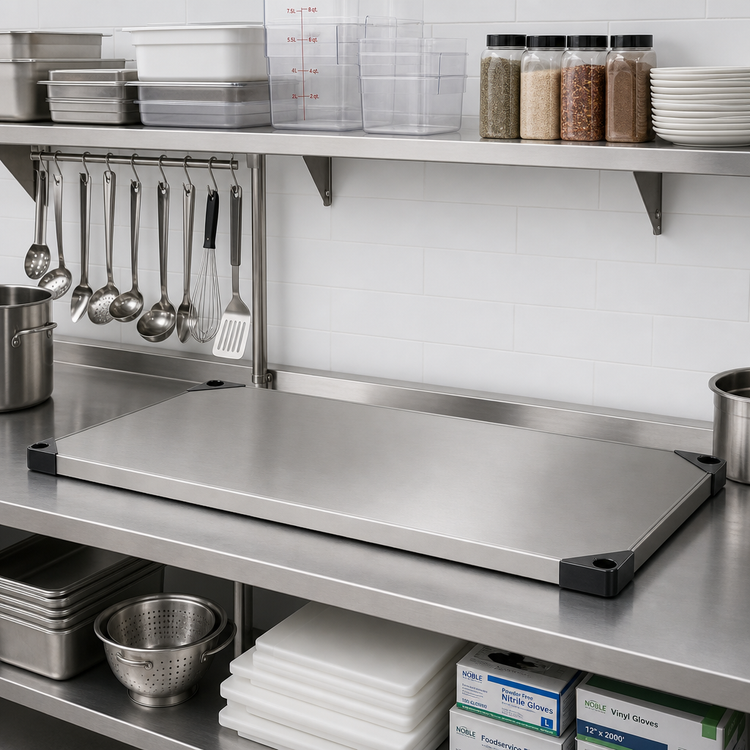 Product image #2 for Quantum 48-Inch x 21-Inch 304 Stainless Steel Solid Shelf with Marine Edge