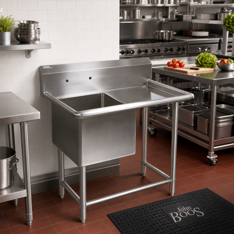 Product image #2 for John Boos Pro-Bowl One-Compartment Sink with Right-Hand Drainboard