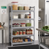Thumbnail image #3 for Cambro Camshelving Premium 5-Shelf Solid Shelf Kit, 18-Inch Deep x 42-Inch Long, Speckled Gray