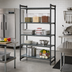 Thumbnail image #2 for Cambro Camshelving Basics Plus 4-Shelf Stationary Starter Polymer Shelving Unit, 21 x 36 x 72 Inches, Vented and Solid, Brushed Graphite